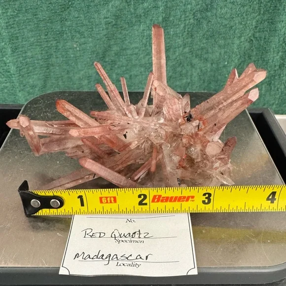 Red Quartz Cluster from Madagascar - Picture 7 of 7